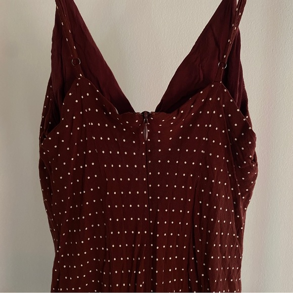 LUSH brown polka dot high low dress - Picture 3 of 7